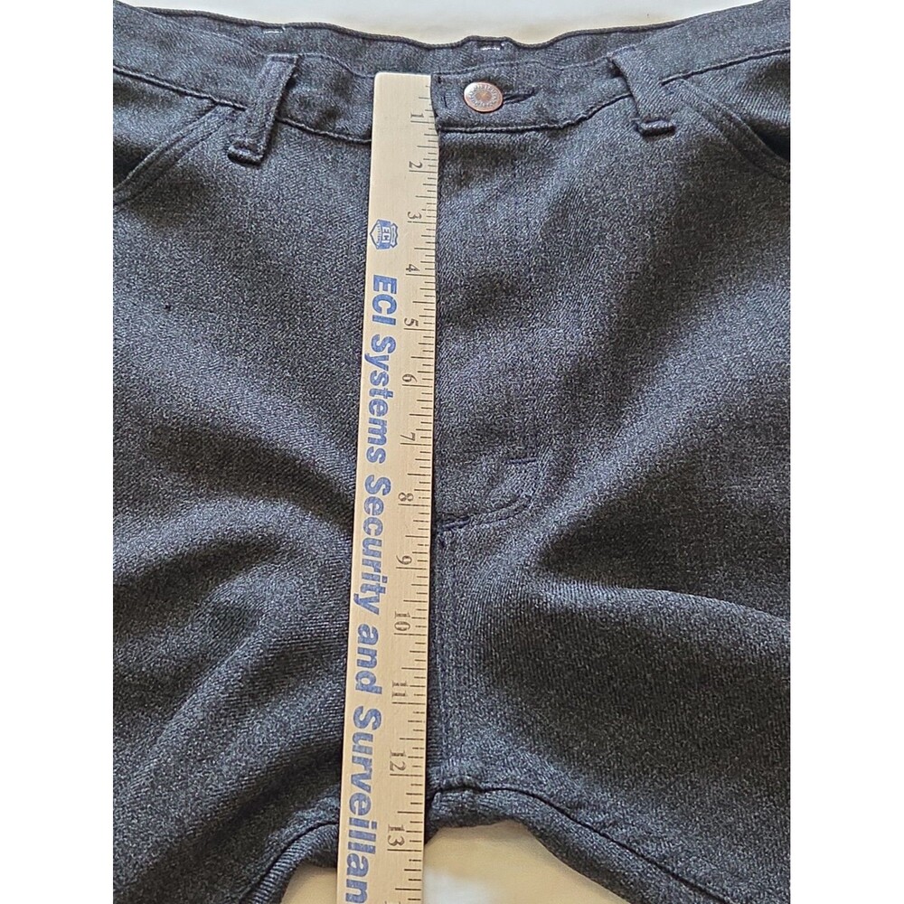 Vtg Wrangler Wrancher Dress Jeans Pants 34x29 Gray 82HK Poly - Boot Zipper - USA - Picture 9 of 11